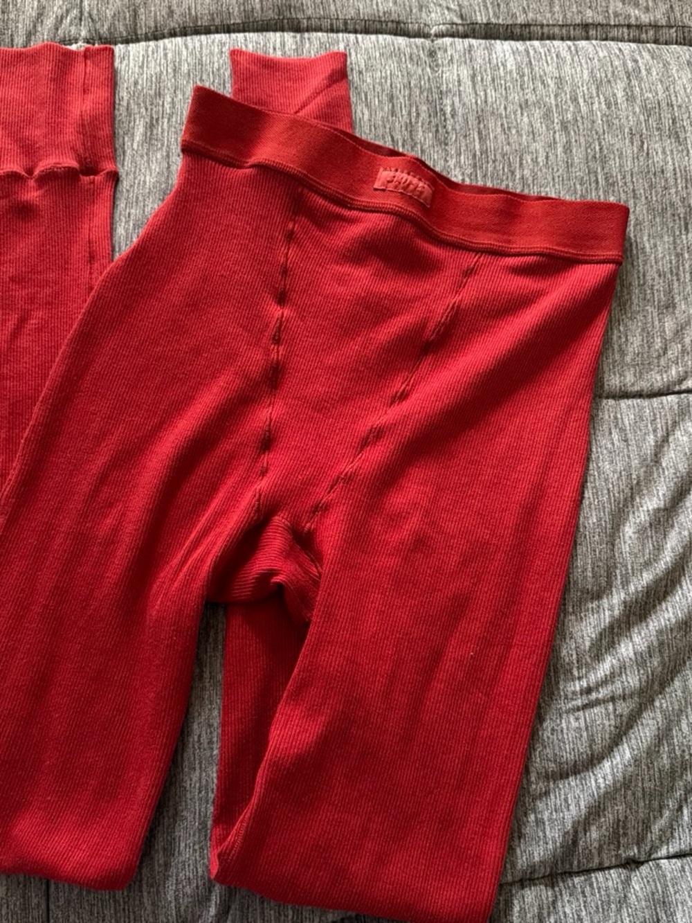Skims Cotton Rib Leggings Burgundy